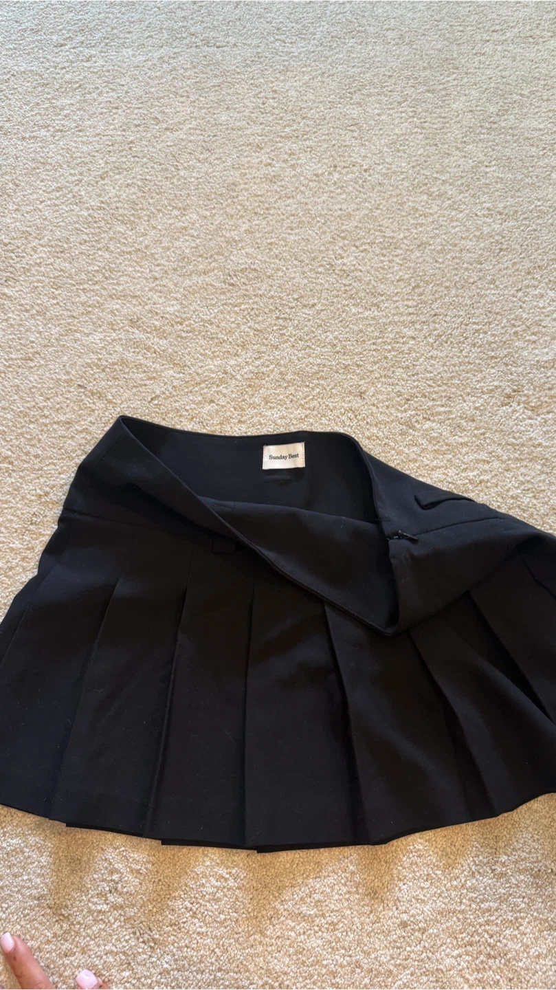 Black Pleated Mini Skirt - photo 2