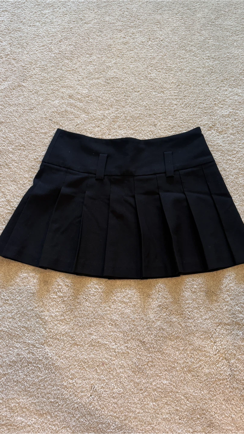 Black Pleated Mini Skirt - photo 3