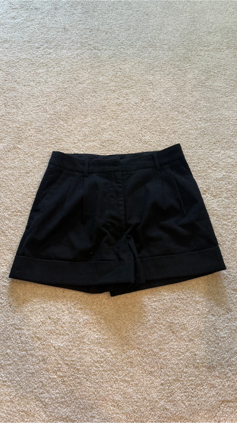 Black Cuffed Shorts