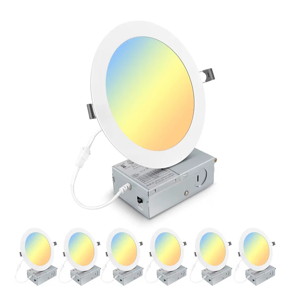 Slim LED Panel Light - 7 Inch Recessed Lights (6 Pack) - photo 2