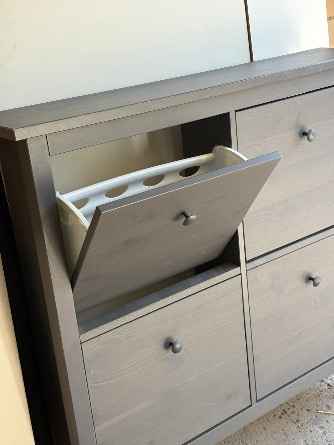 Grey Wooden Shoe Cabinet - photo 2