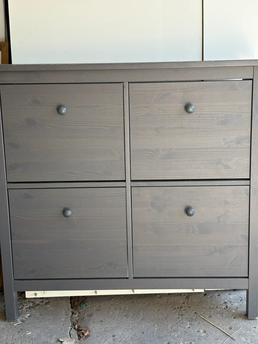 Grey Wooden Shoe Cabinet - photo 3