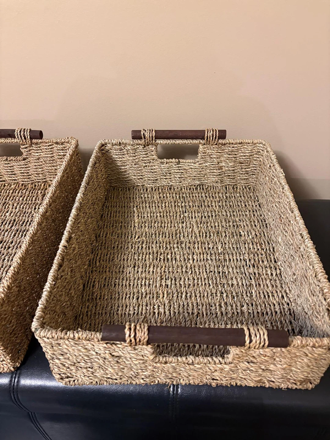Woven Basket Set - Desk Organizer and Storage Bins