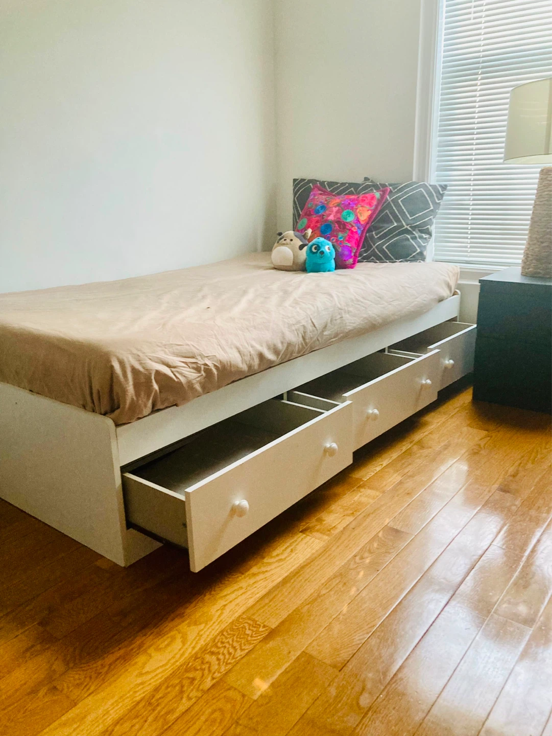 Twin Bed Frame with Storage Drawers - photo 2