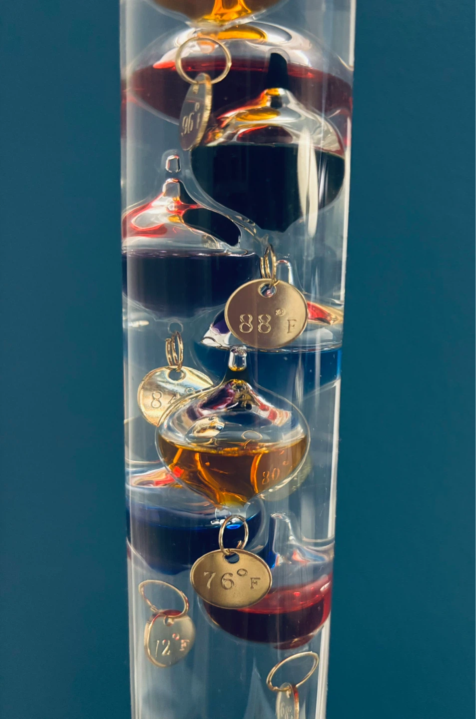 20” Galileo Glass Thermometer with Floating Globes