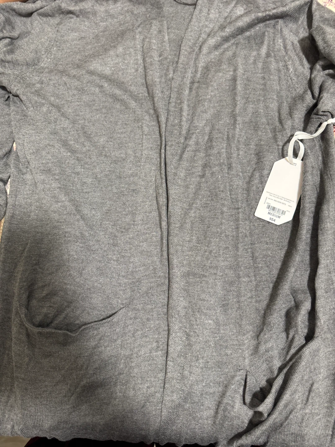 Grey Cardigan Sweater - Size Medium - photo 2