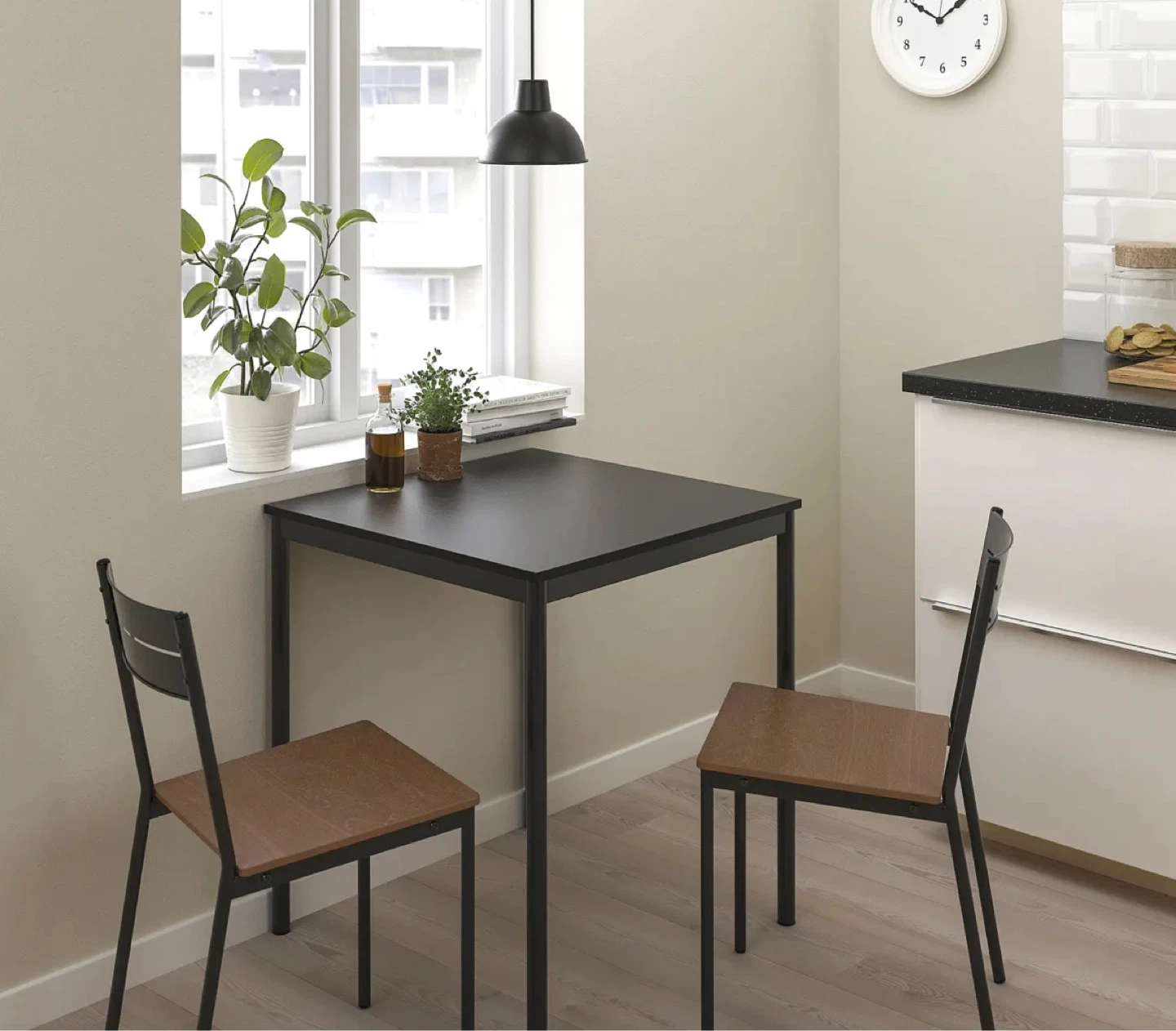 IKEA NILSERIK Chair - Black/Wood Effect