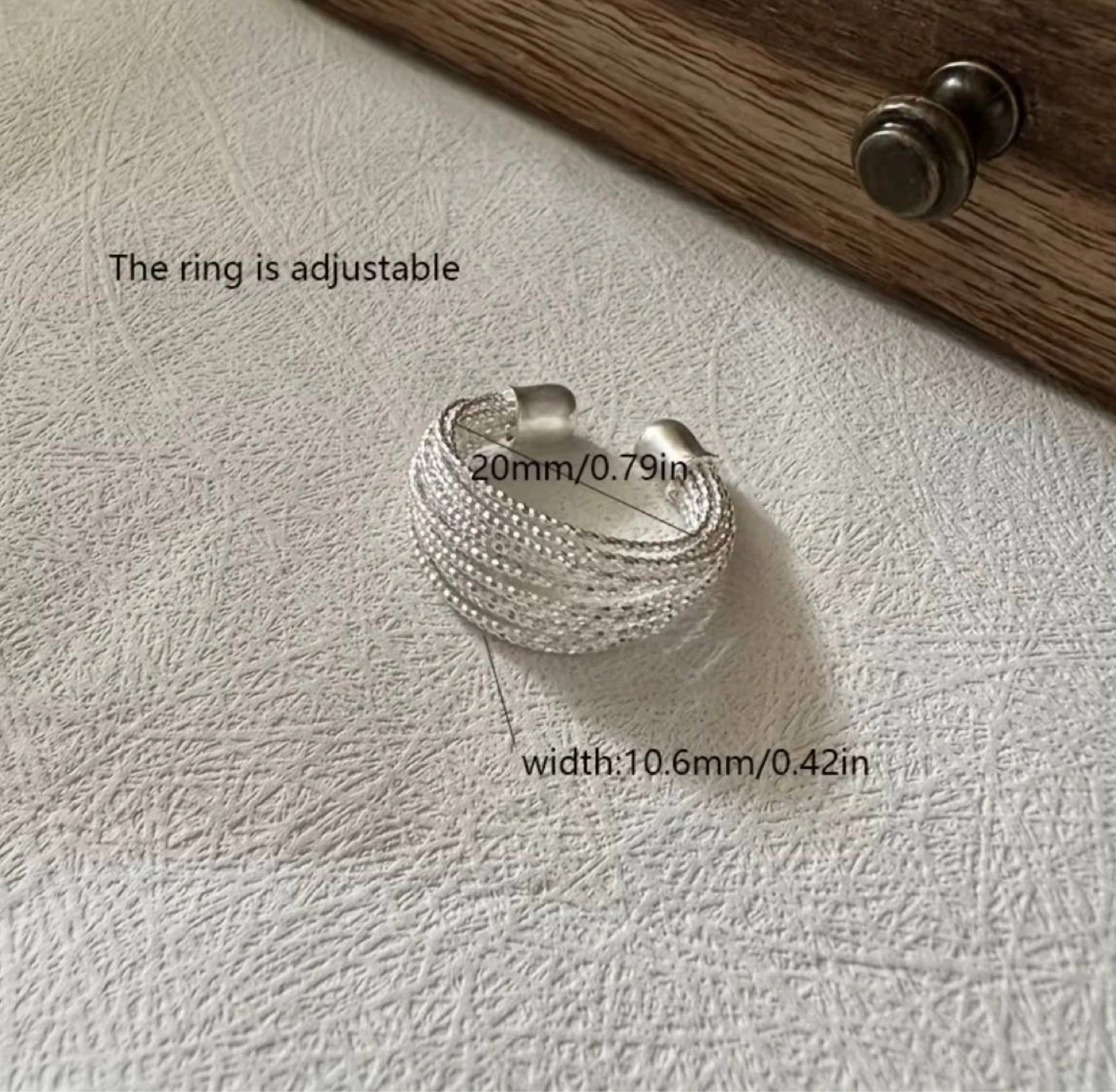 Silver Multi-Layer Twisted Chain Ring - photo 4