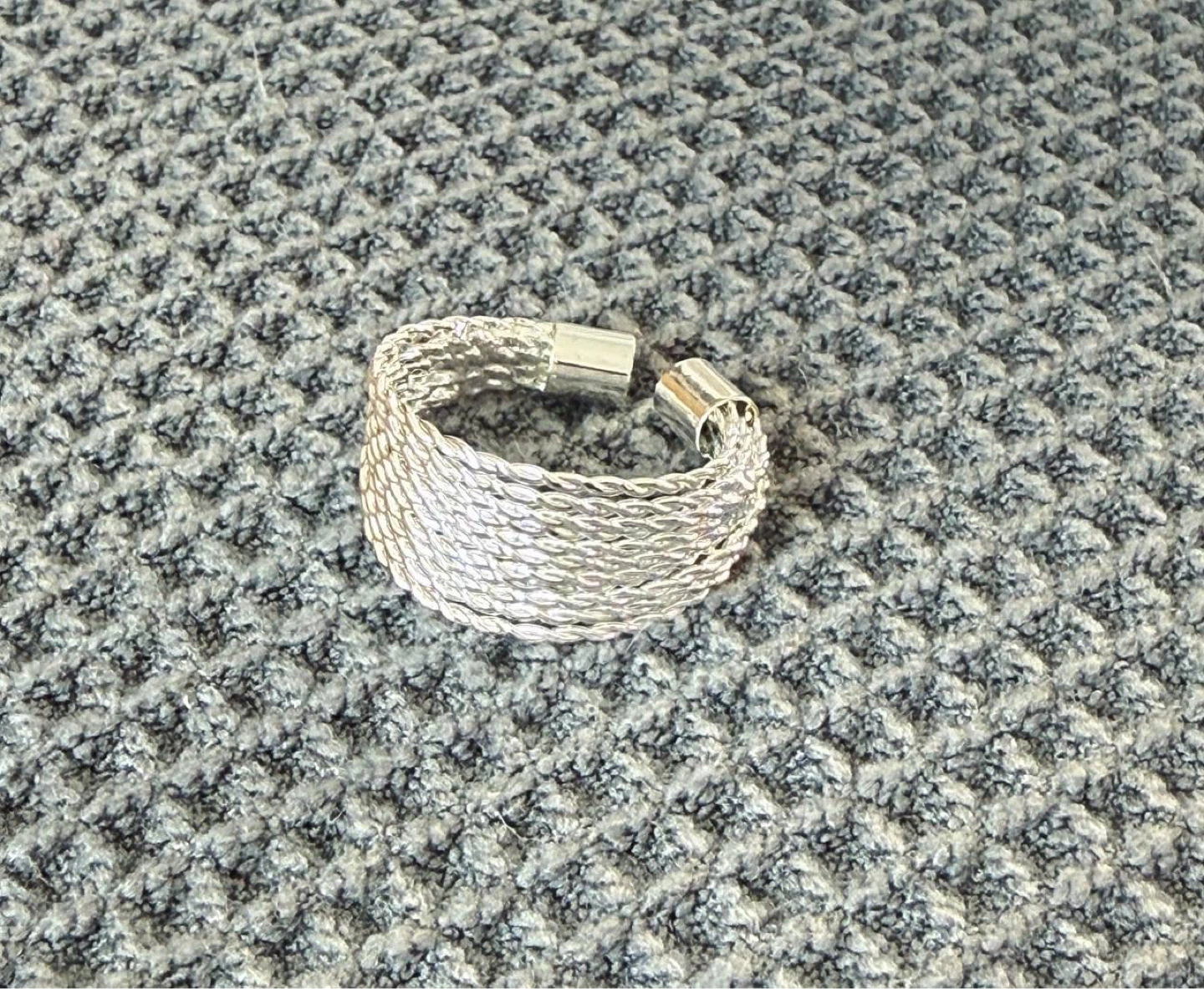 Silver Multi-Layer Twisted Chain Ring - photo 5