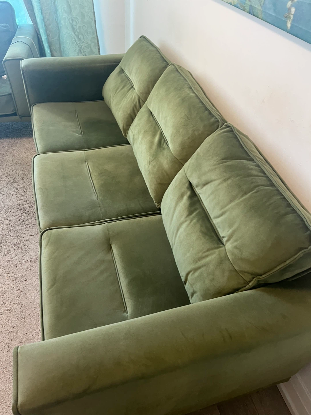 Green 3-Seater Sofa