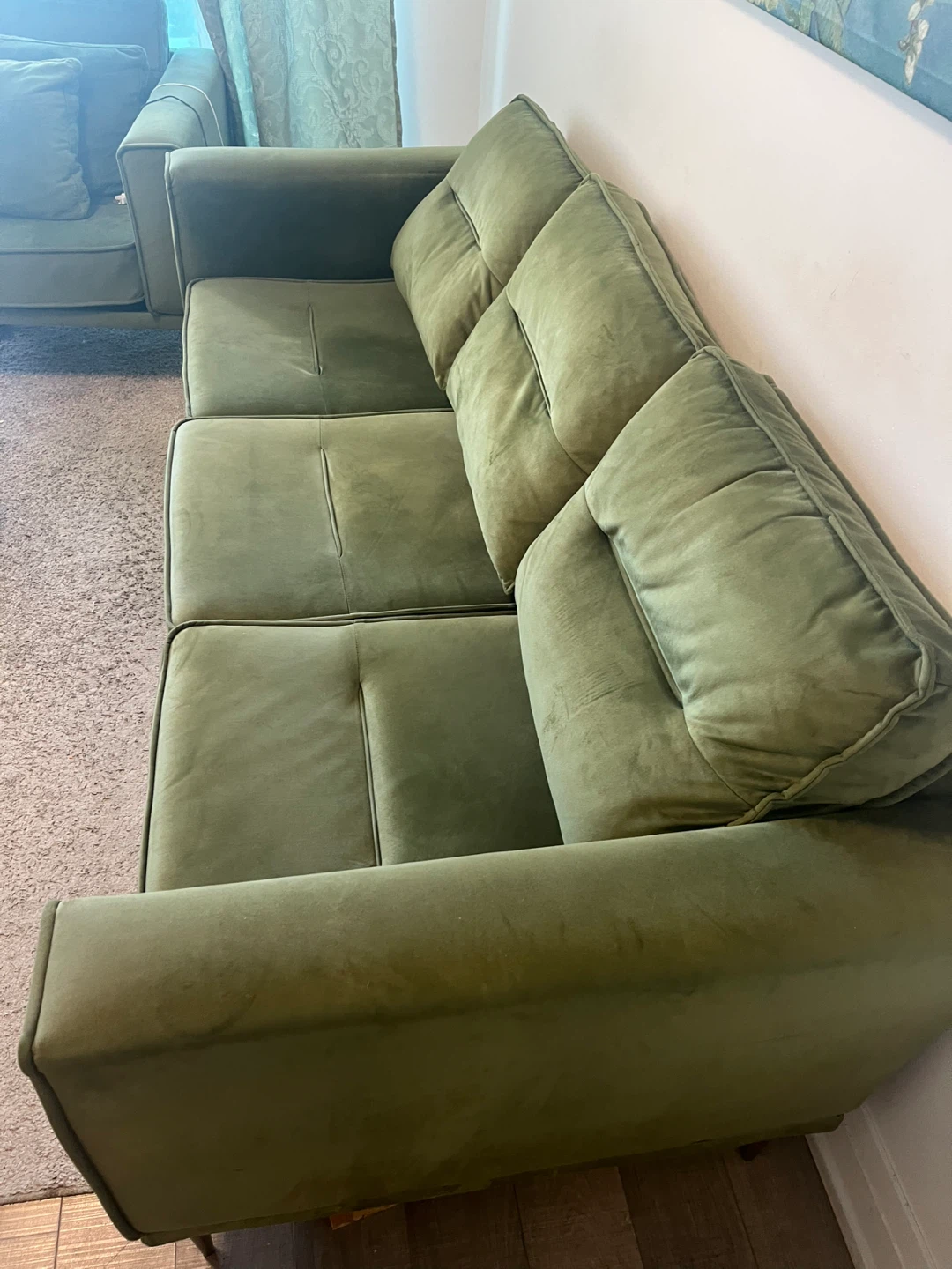 Green 3-Seater Sofa - photo 2