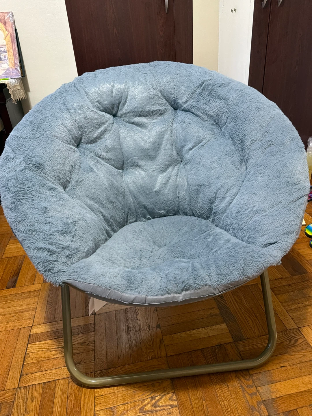 Fluffy Saucer Chair - Grey