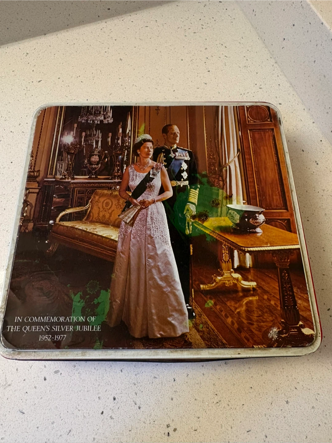 Adams Biscuits Tin - Queen's Silver Jubilee 1952-1977