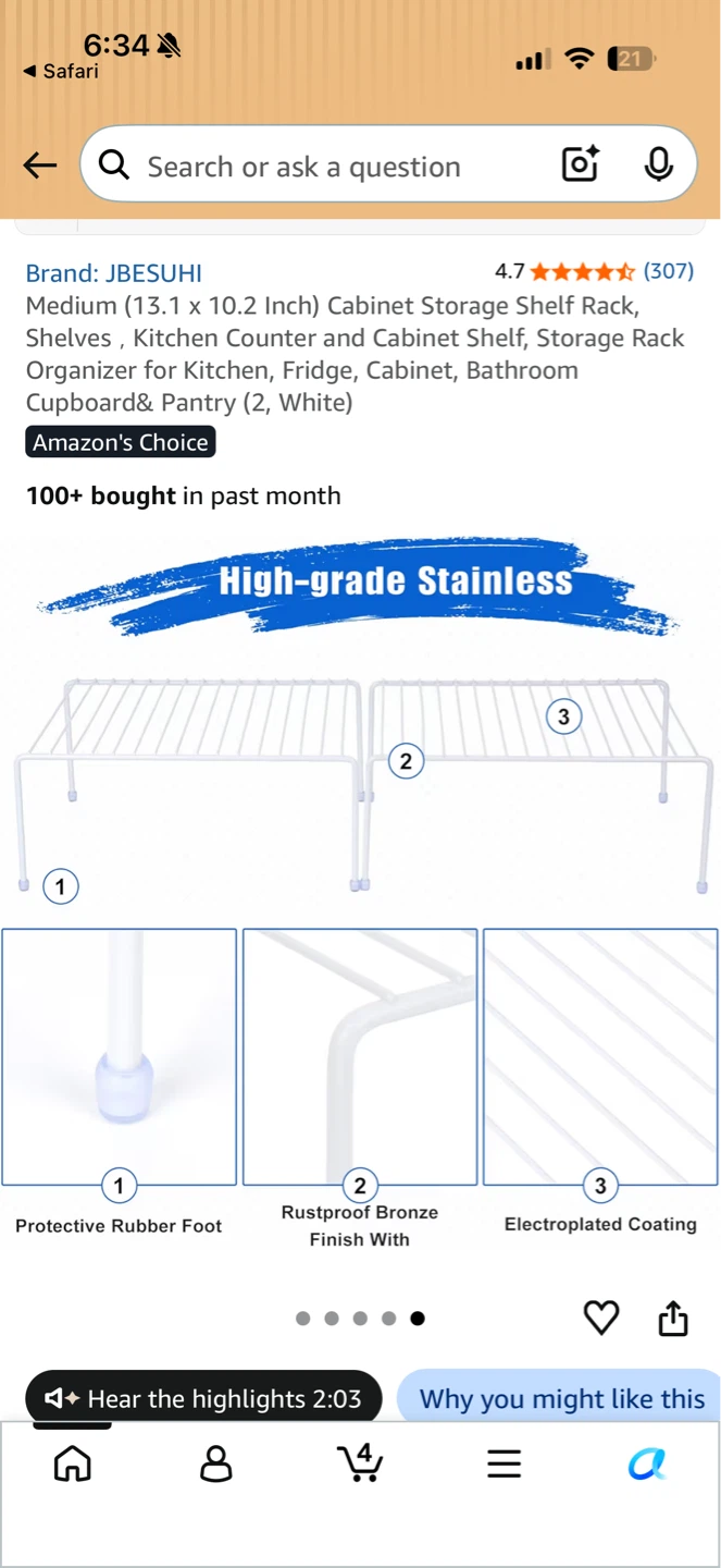 Storage Shelf Rack - Medium White - photo 4