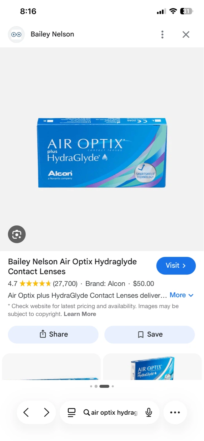 New Air Optix plus HydraGlyde Monthly Contact Lenses - photo 2