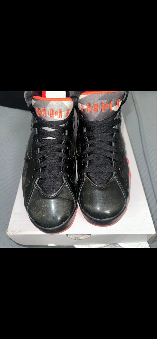 Air Jordan 7 Retro Black Gloss Size 8 Woman’s 313358-006 - photo 3