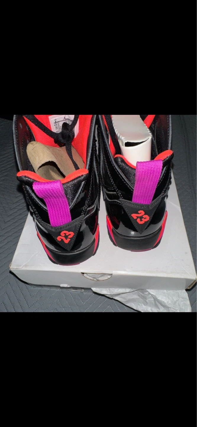Air Jordan 7 Retro Black Gloss Size 8 Woman’s 313358-006 - photo 2