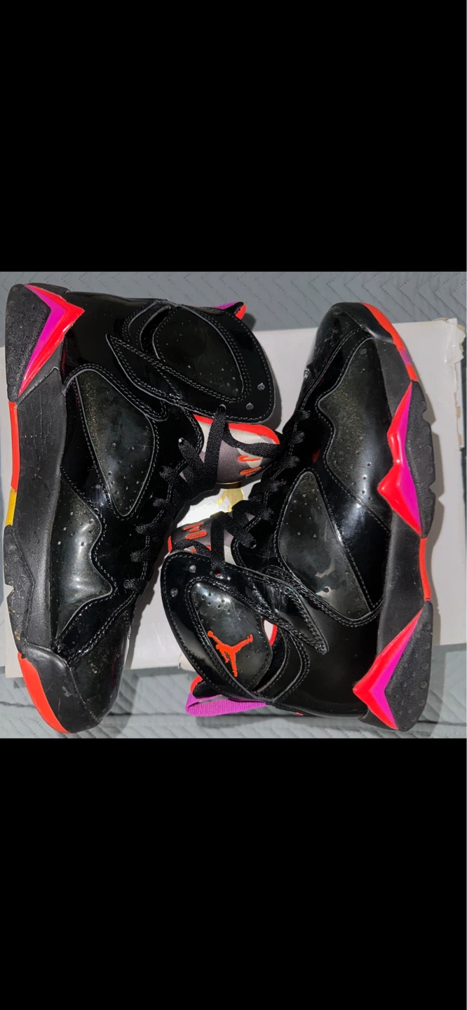 Air Jordan 7 Retro Black Gloss Size 8 Woman’s 313358-006