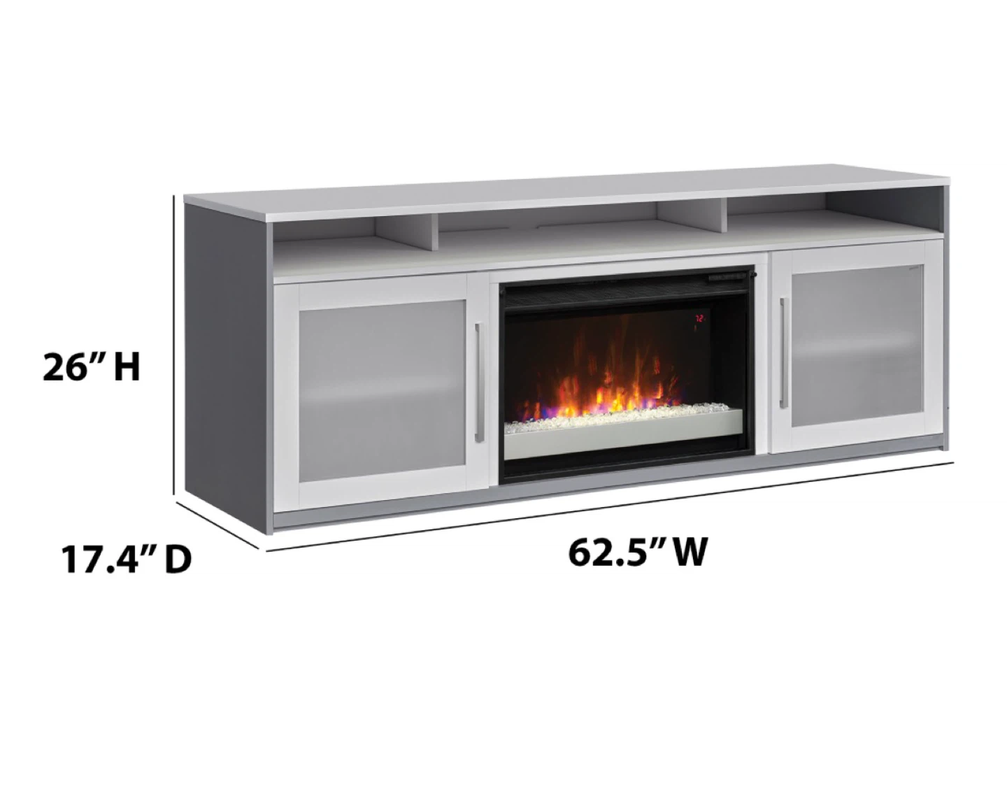 Electric Fireplace TV Stand - White