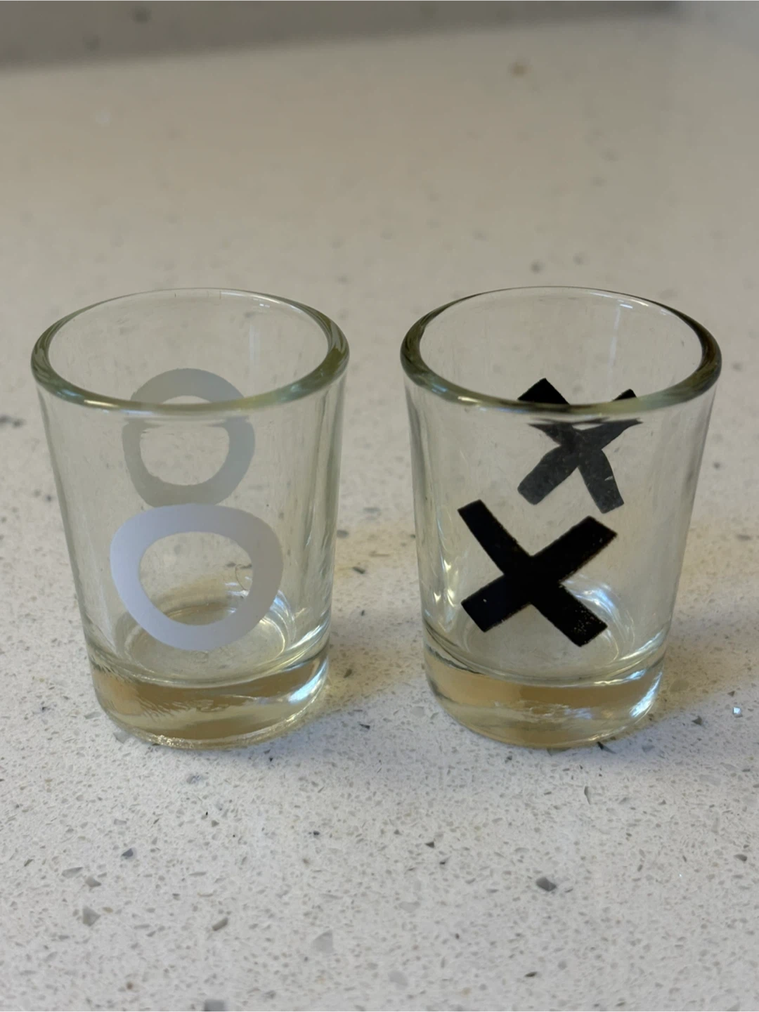 Set of 9 Shot Glasses - Tic Tac Toe Design