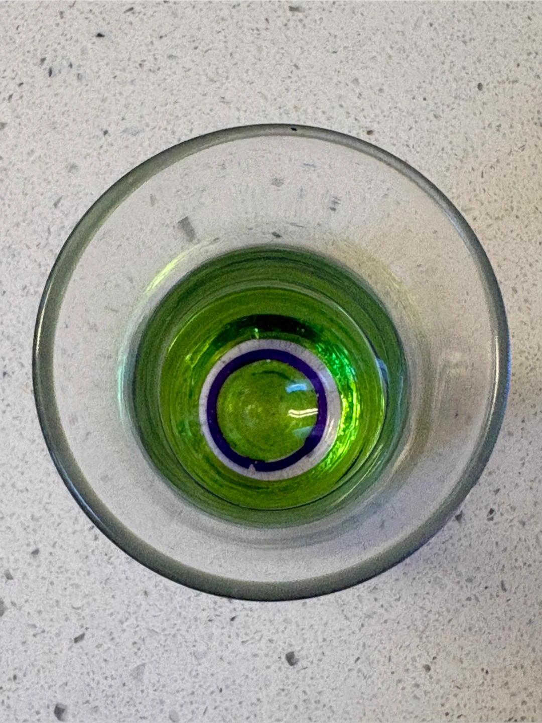 Set of 6 Glass Shot Glasses with coloured  Swirl Accent - photo 2