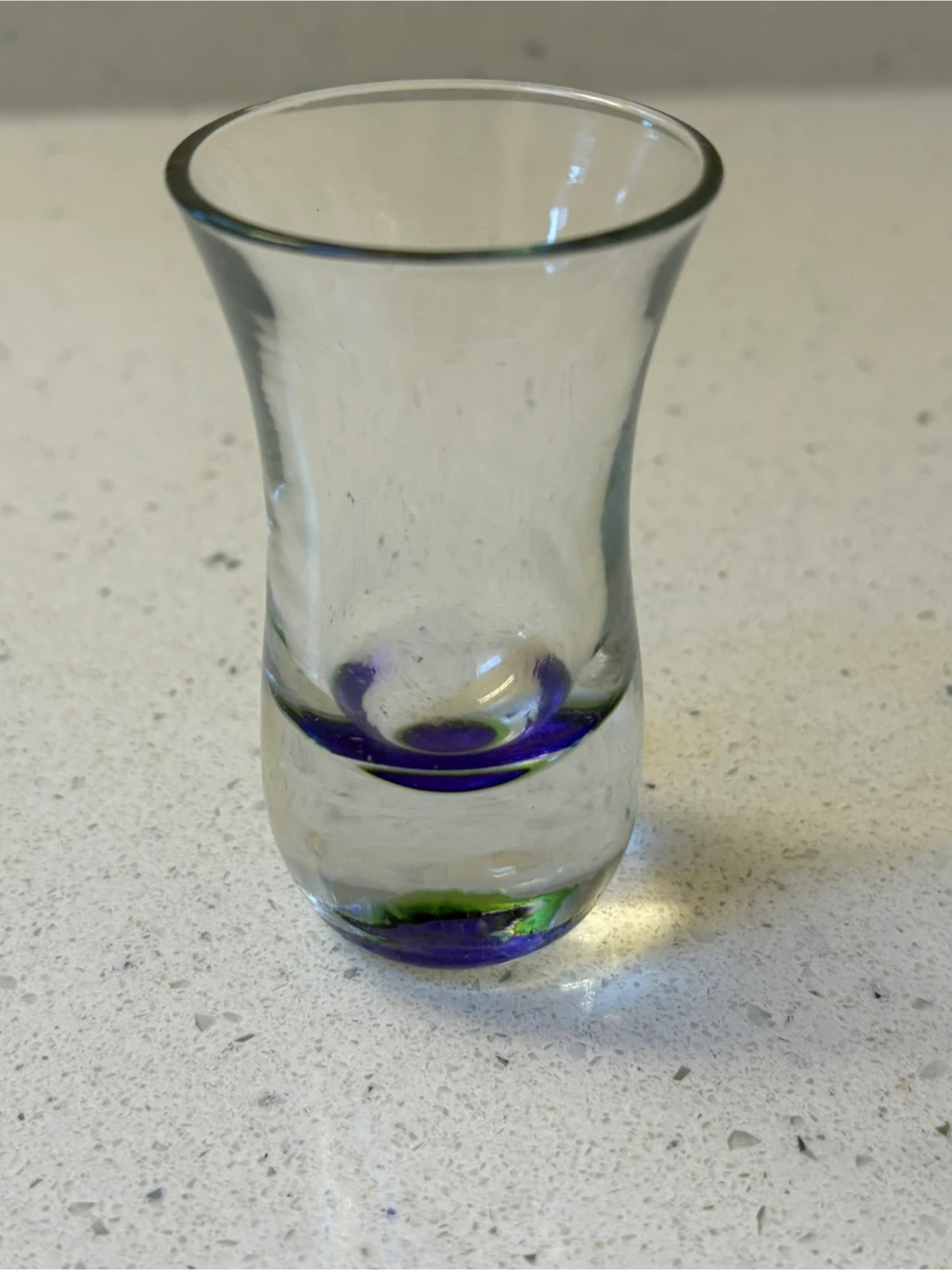 Set of 6 Glass Shot Glasses with coloured  Swirl Accent - photo 3