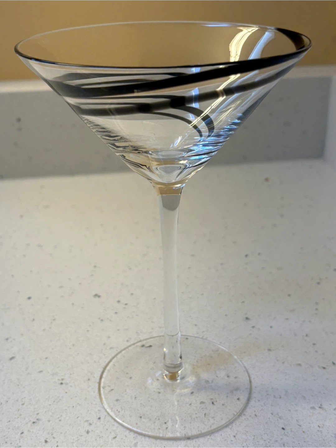 Set of 6 Artistic Glass Martini Cocktail Set