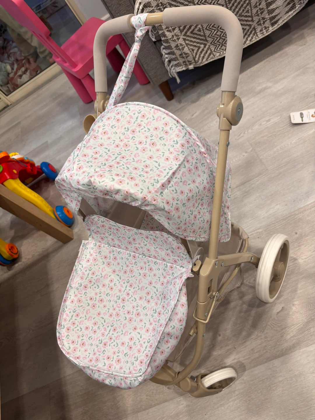 Doll stroller with floral print - photo 4