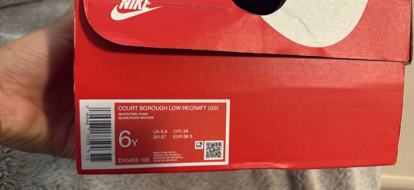 Nike Court Borough Low Recraft (GS) Pink/White Youth Sneakers - photo 2