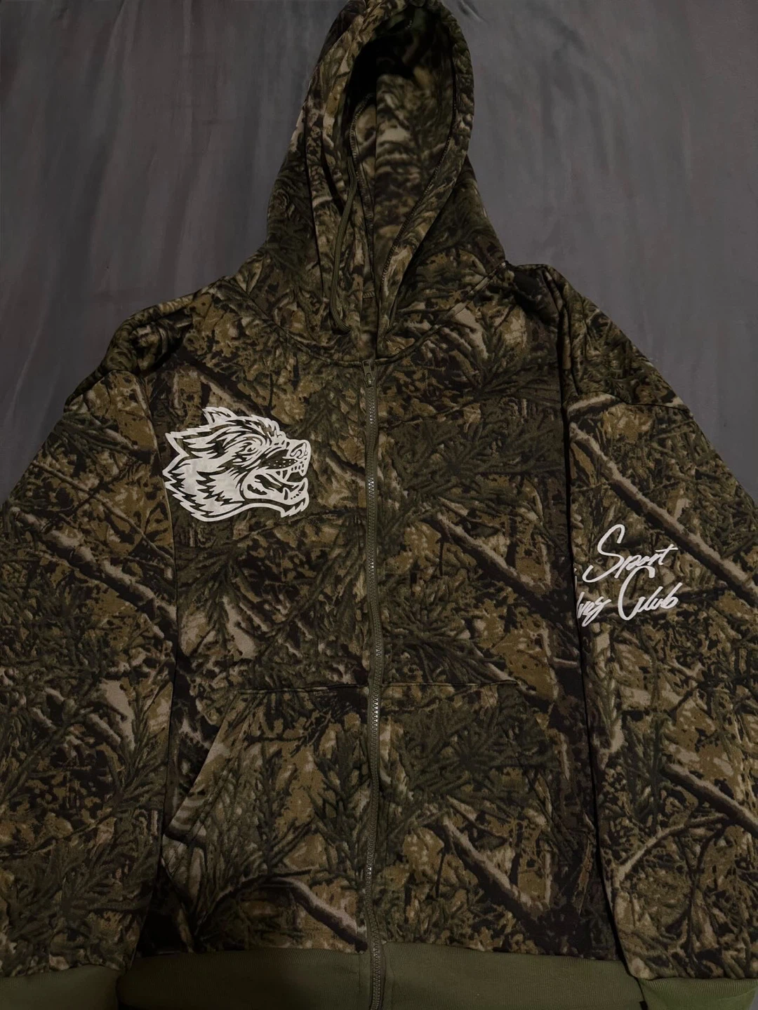 Sport Hunting Club Camo Zip-Up Hoodie