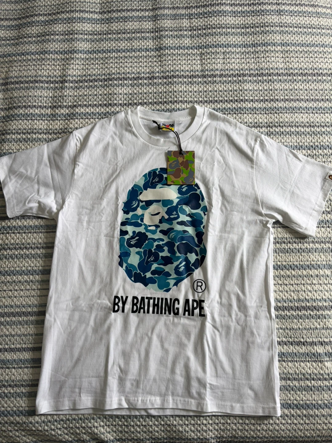 A Bathing Ape BAPE White Camo Ape Head T-Shirt - photo 2