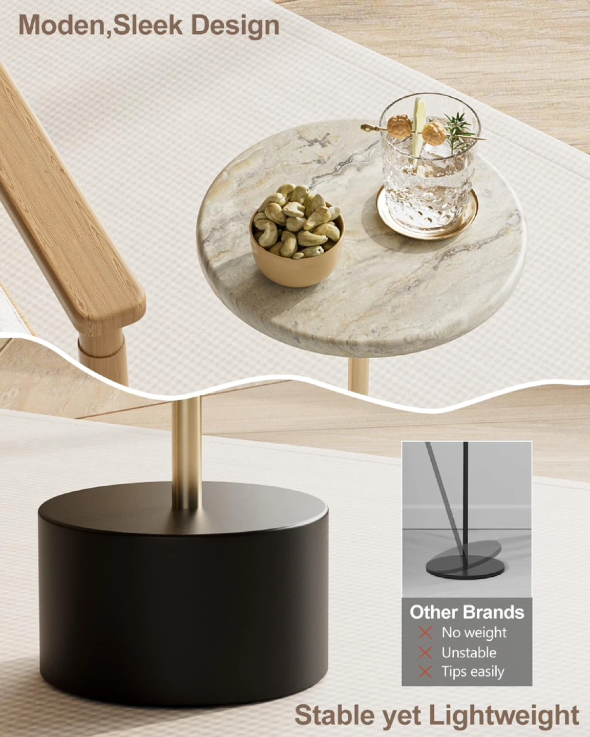 Aobafuir Round Side Table - photo 4