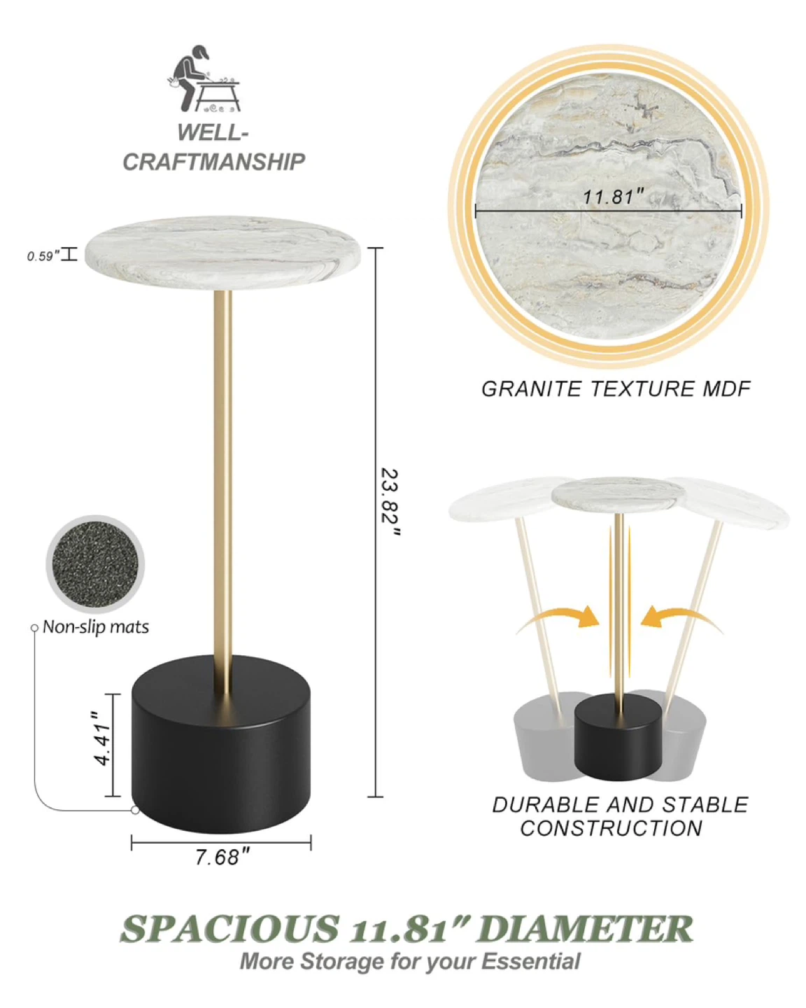 Aobafuir Round Side Table - photo 2