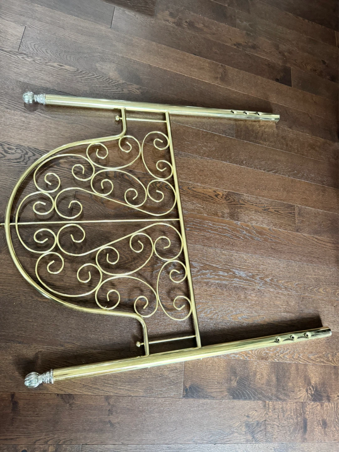 Brass Headboard and Metal Bed Frame - photo 3