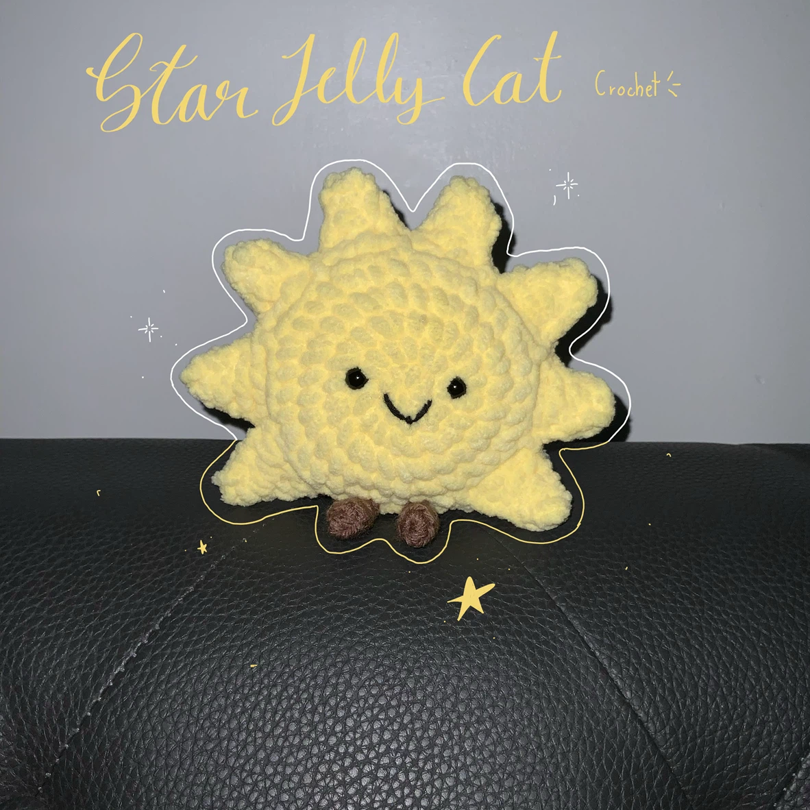 Crocheted sun jellycat