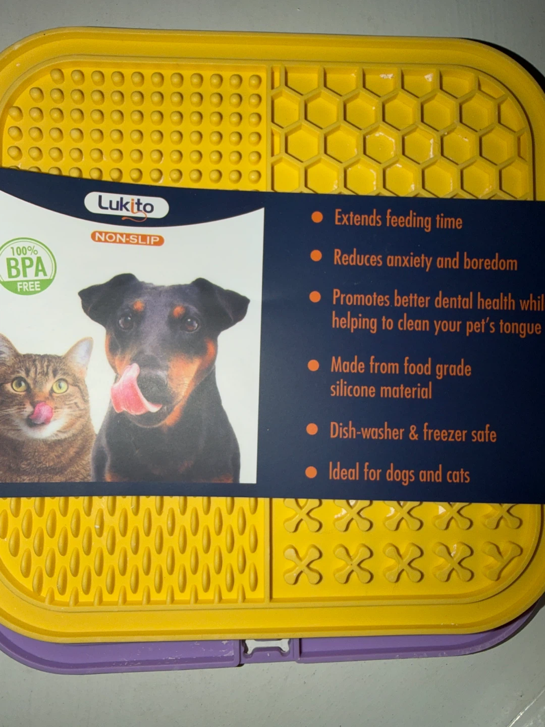 NEW Lukito Non-Slip Silicone Pet Food Mats (2 Pack)