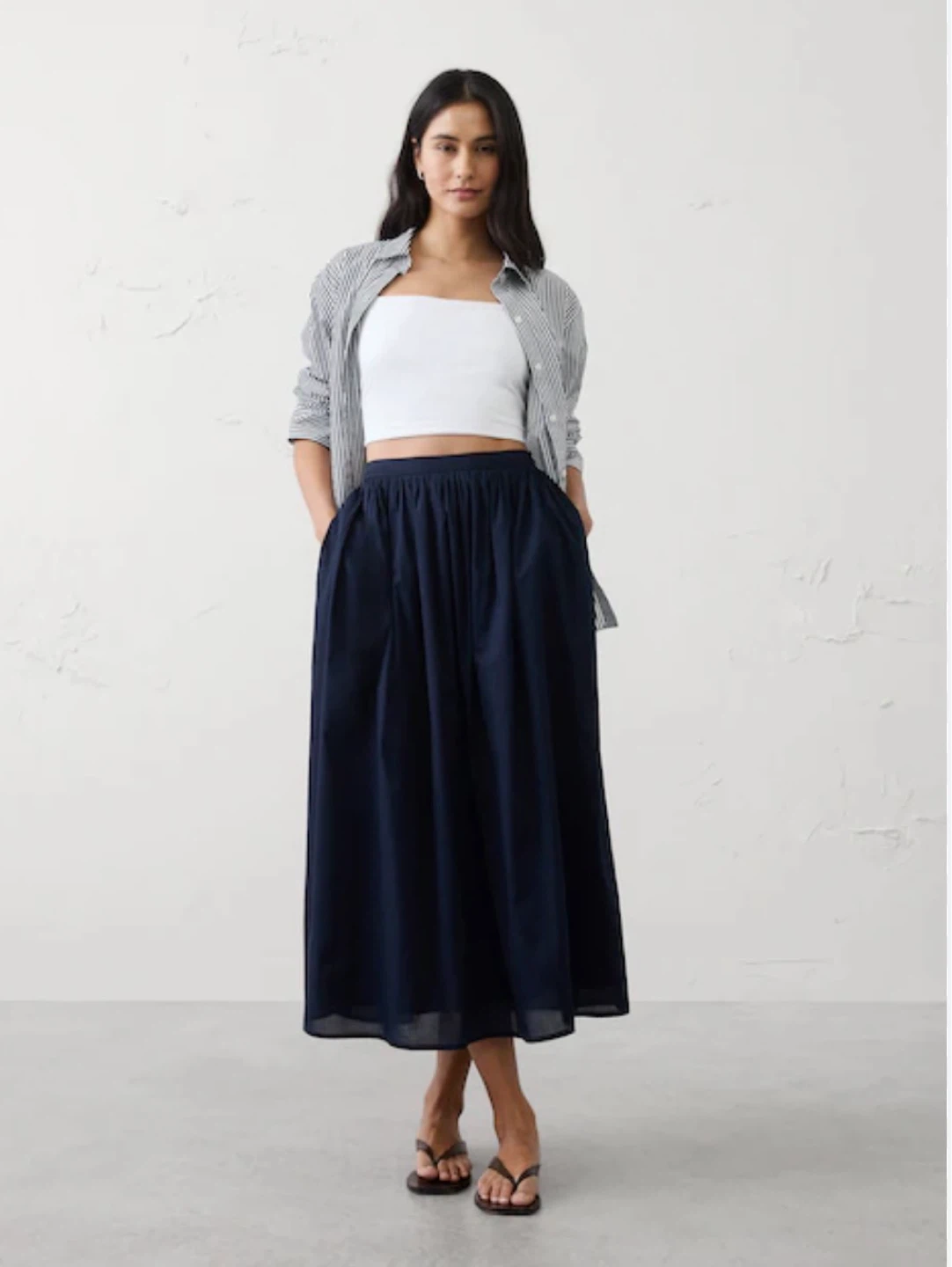 GAP linen Blue Skirt - Size S