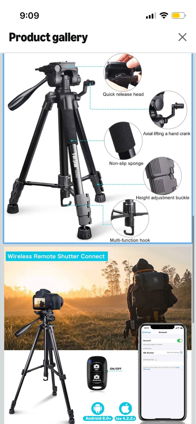 Tzumi AX50 Tripod with Remote - photo 3