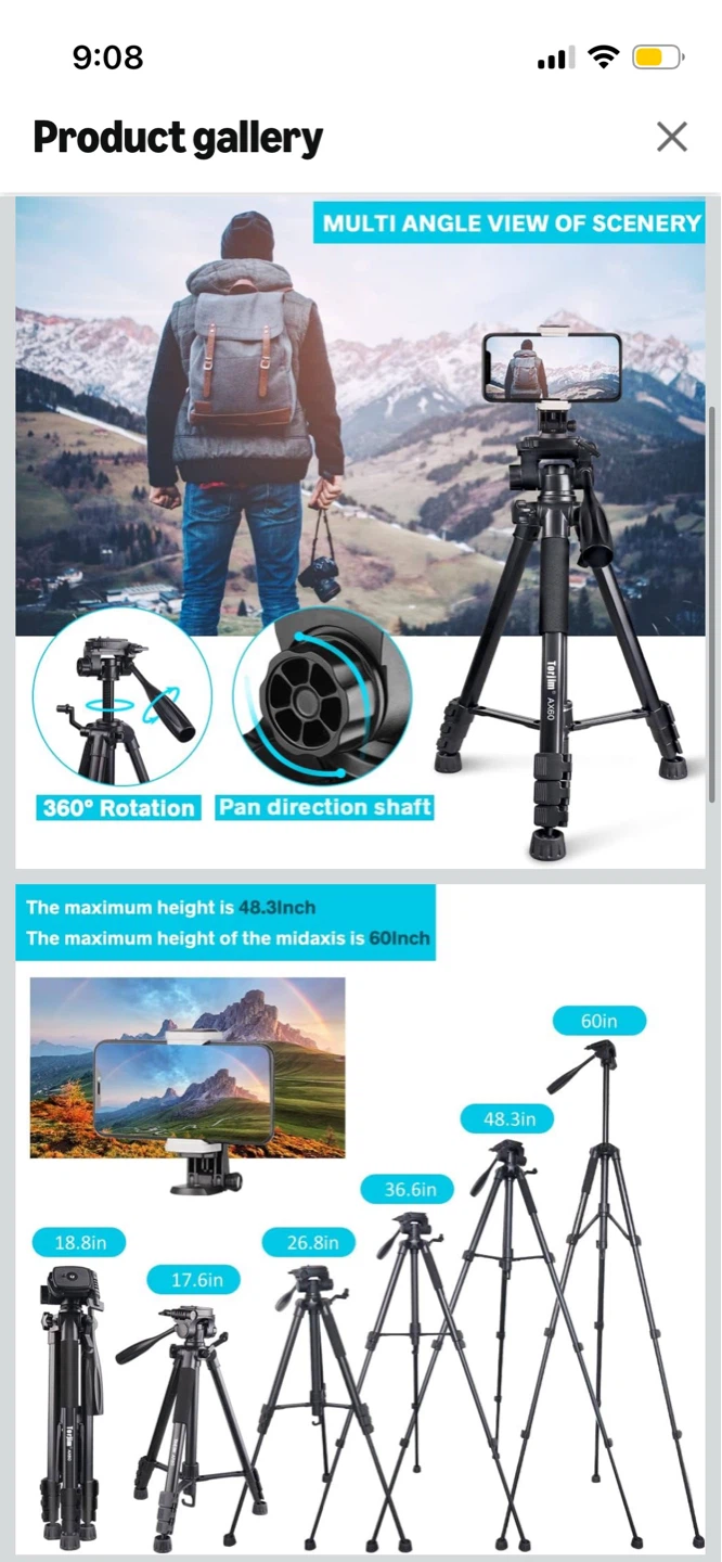 Tzumi AX50 Tripod with Remote - photo 2