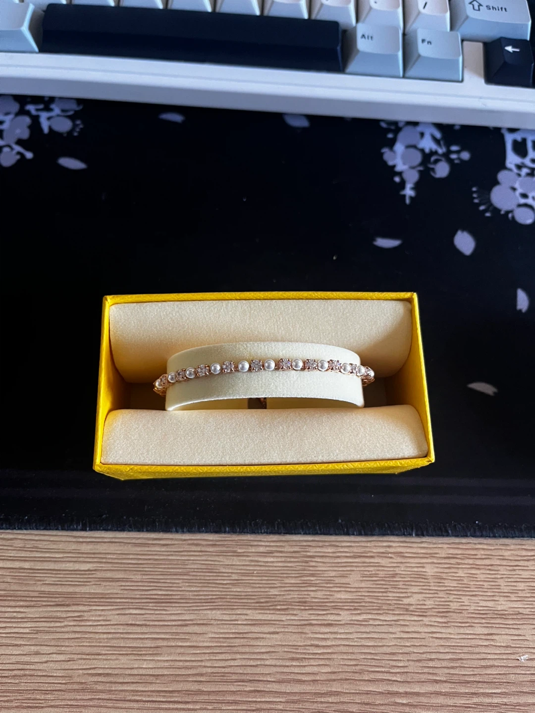 Crystal Pearl 18K Rose Gold Swarovski bracelet