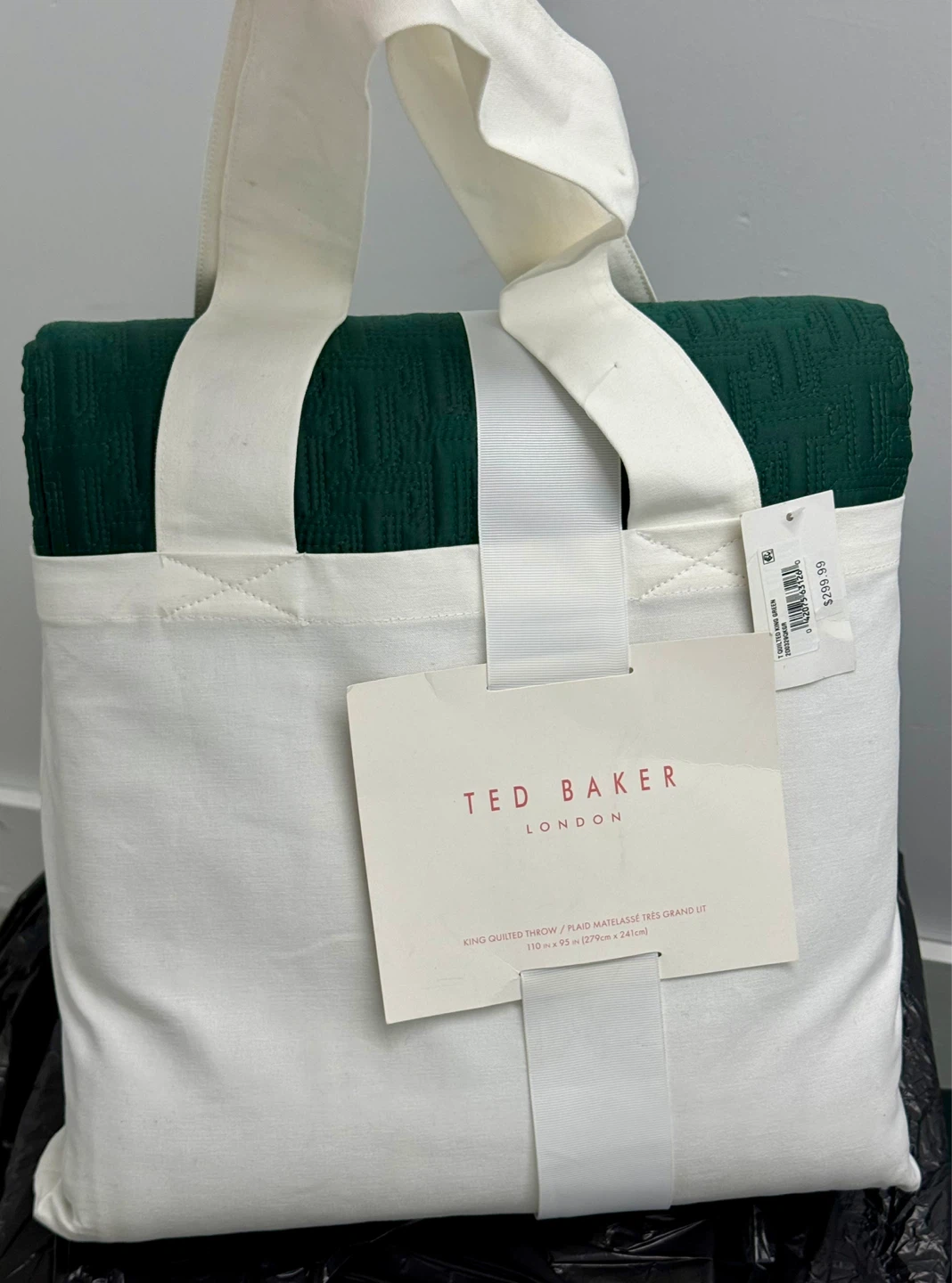 NWT Ted Baker King Quilted Throw Forest Green - photo 3