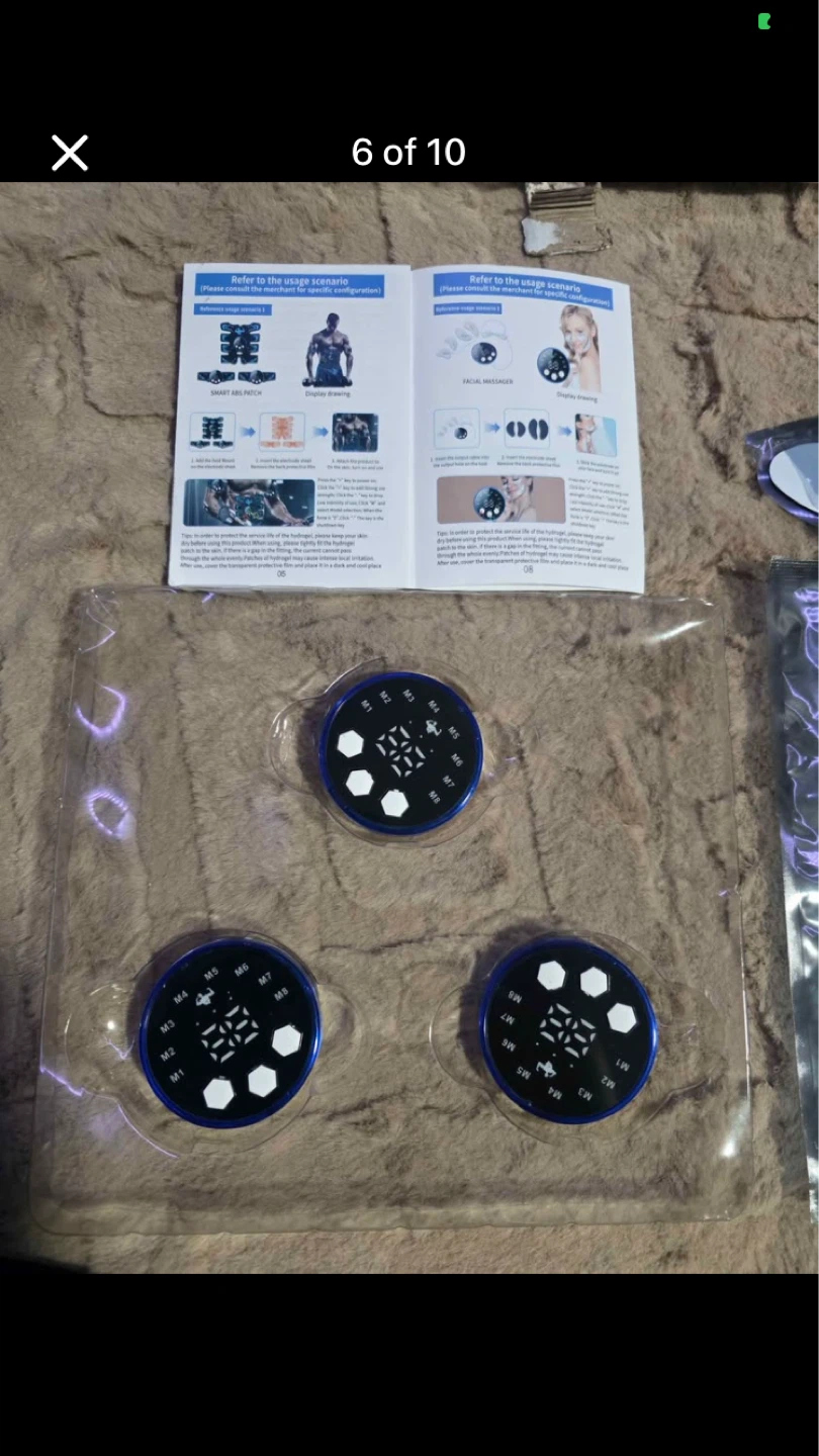 EMS Muscle Stimulator Electrode Pads with Control Units