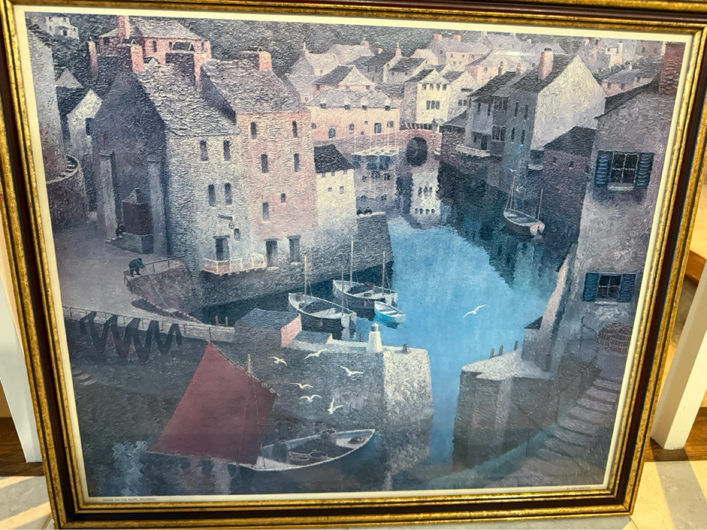 Framed Painting: Harbour Scene