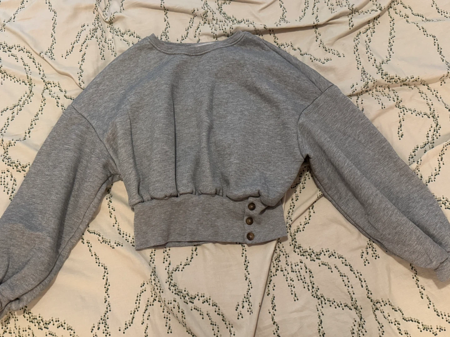Grey Cropped Sweatshirt