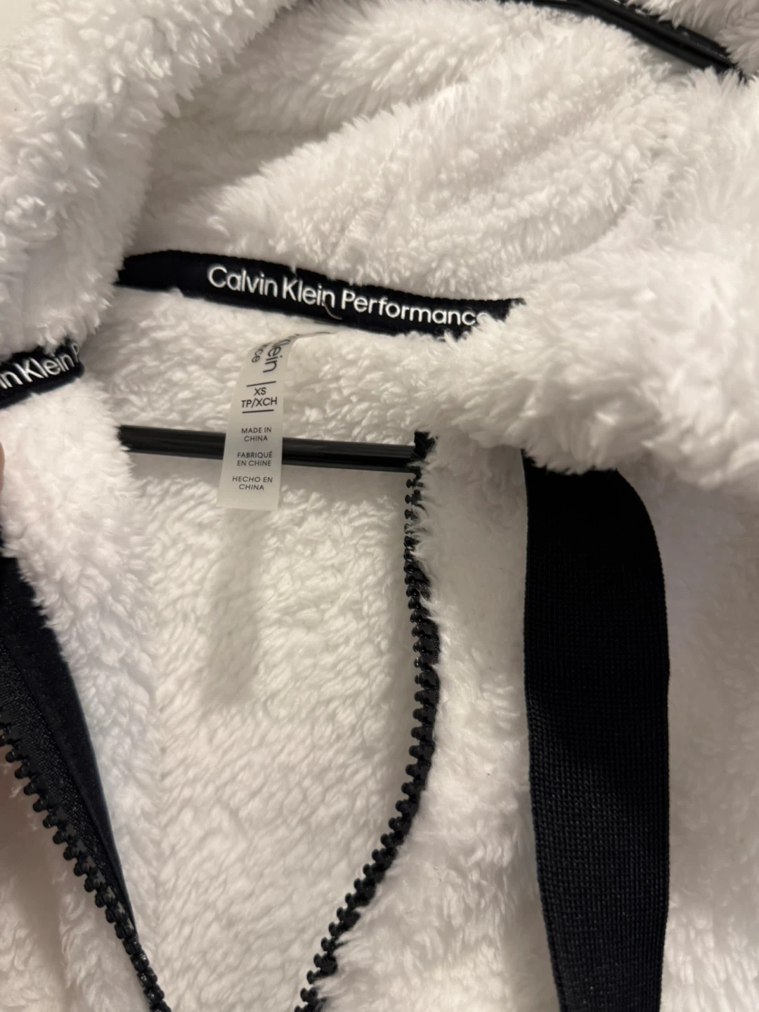 Calvin Klein Performance White Fleece Hoodie - XS - photo 5
