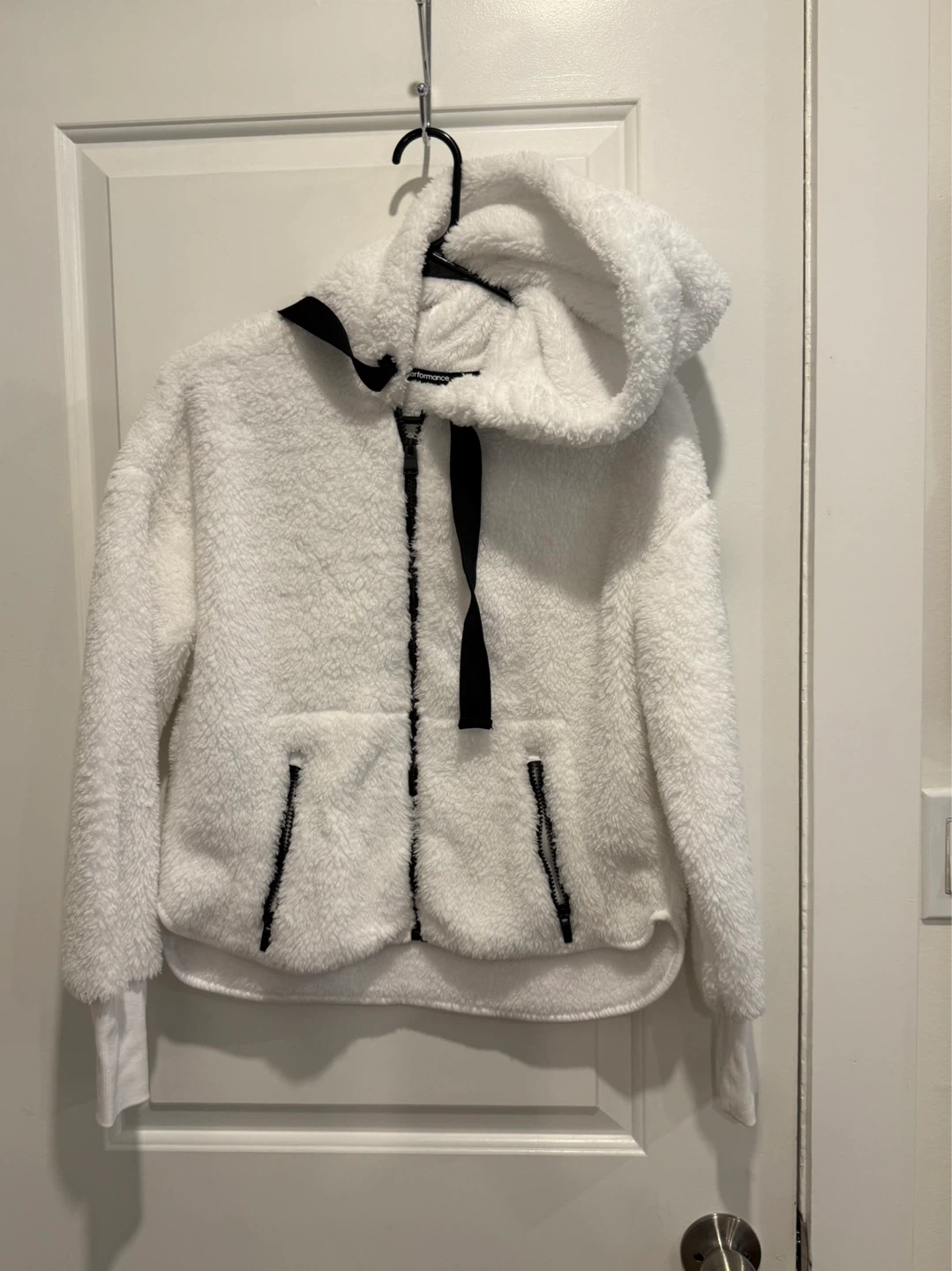 Calvin Klein Performance White Fleece Hoodie - XS