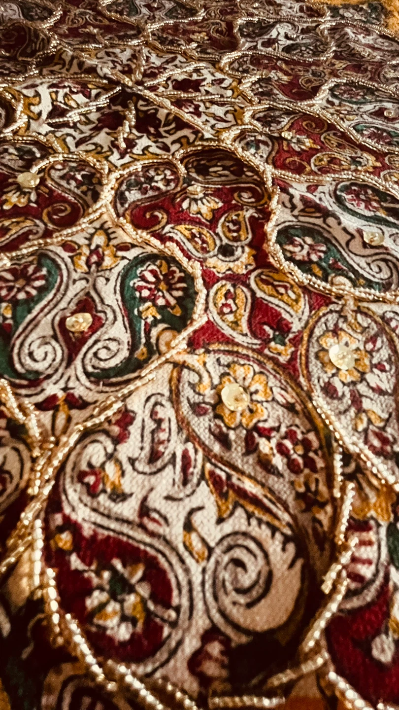 Handmade Silk-Screen Termeh– 40” x 40” - photo 4
