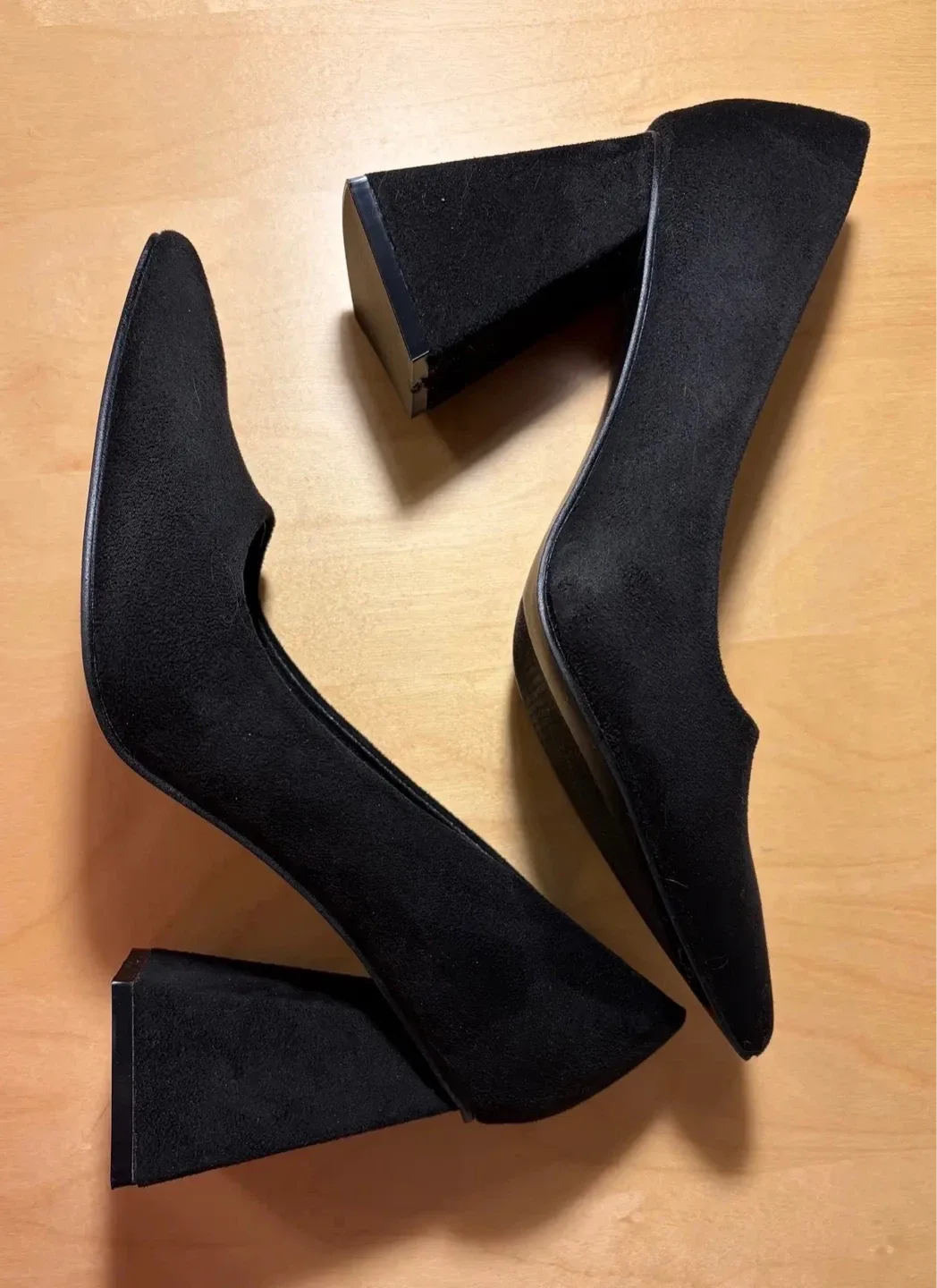 Olivia Miller Black Suede Block Heels Size 9.5 - photo 4