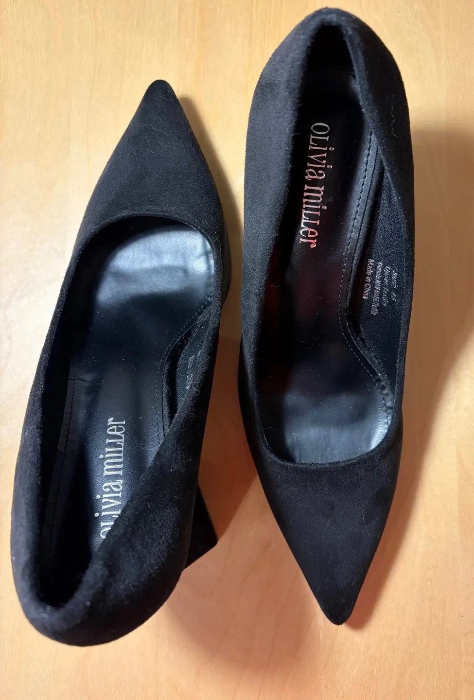 Olivia Miller Black Suede Block Heels Size 9.5 - photo 2