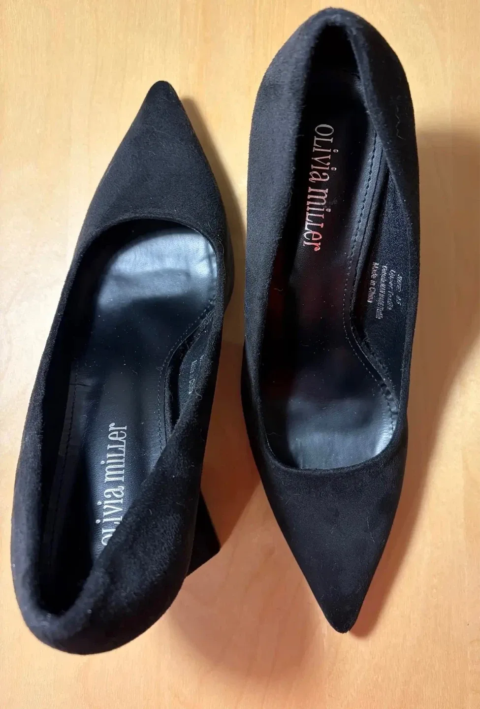 Olivia Miller Black Suede Block Heels Size 9.5 - photo 2